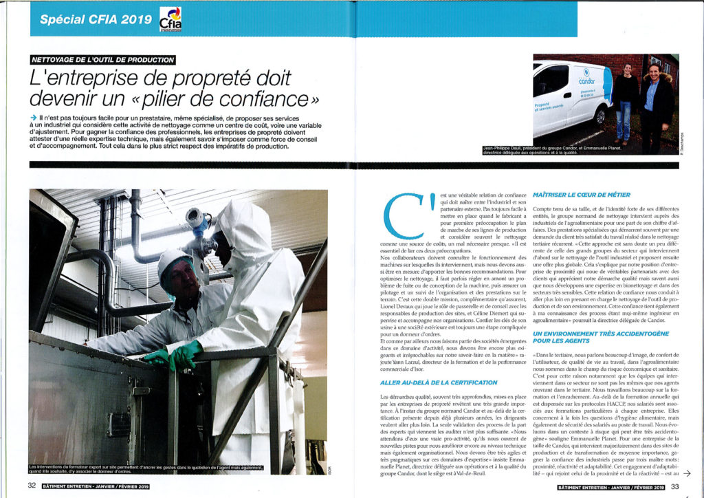 Le Groupe Candor détaille sa stratégie de Bionettoyage
