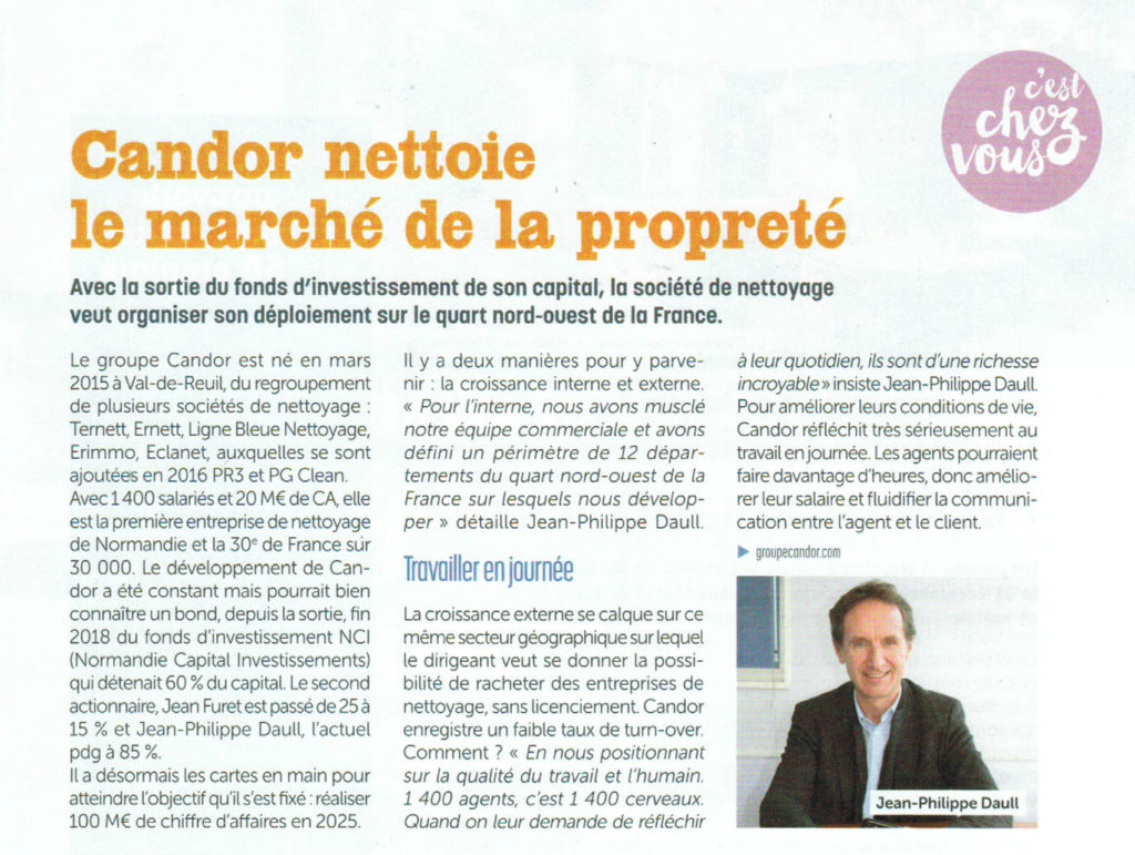 Jean-Philippe Daull détaille le développement dur Groupe CANDOR au magazine de l'agglo Seine-Eure
