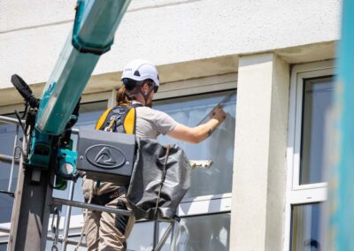Prestation nettoyage de vitres immeuble