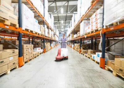 Rénovation des sols dans un entrepôt logistique